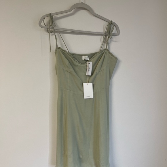 NWT Wilfred Sage Green Fable Sweetheart Bustier Mini Dress | Size 8 - Picture 3 of 7